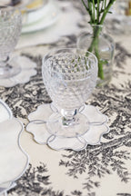 Silver Camellia Cocktail Napkin (Set of 4)