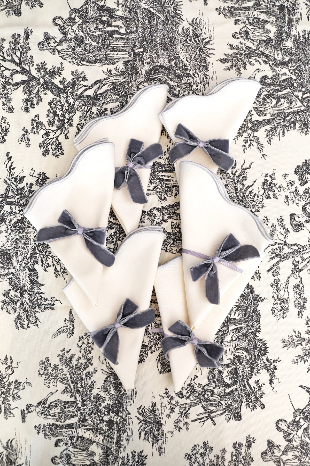 Gri Kurdele Peçete Halkası (4'lü)