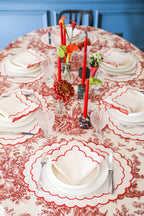 Lilly Red Scallop 2'li Amerikan Servisi