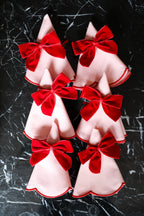 Kırmızı Kurdele Peçete Halkası (4'lü)