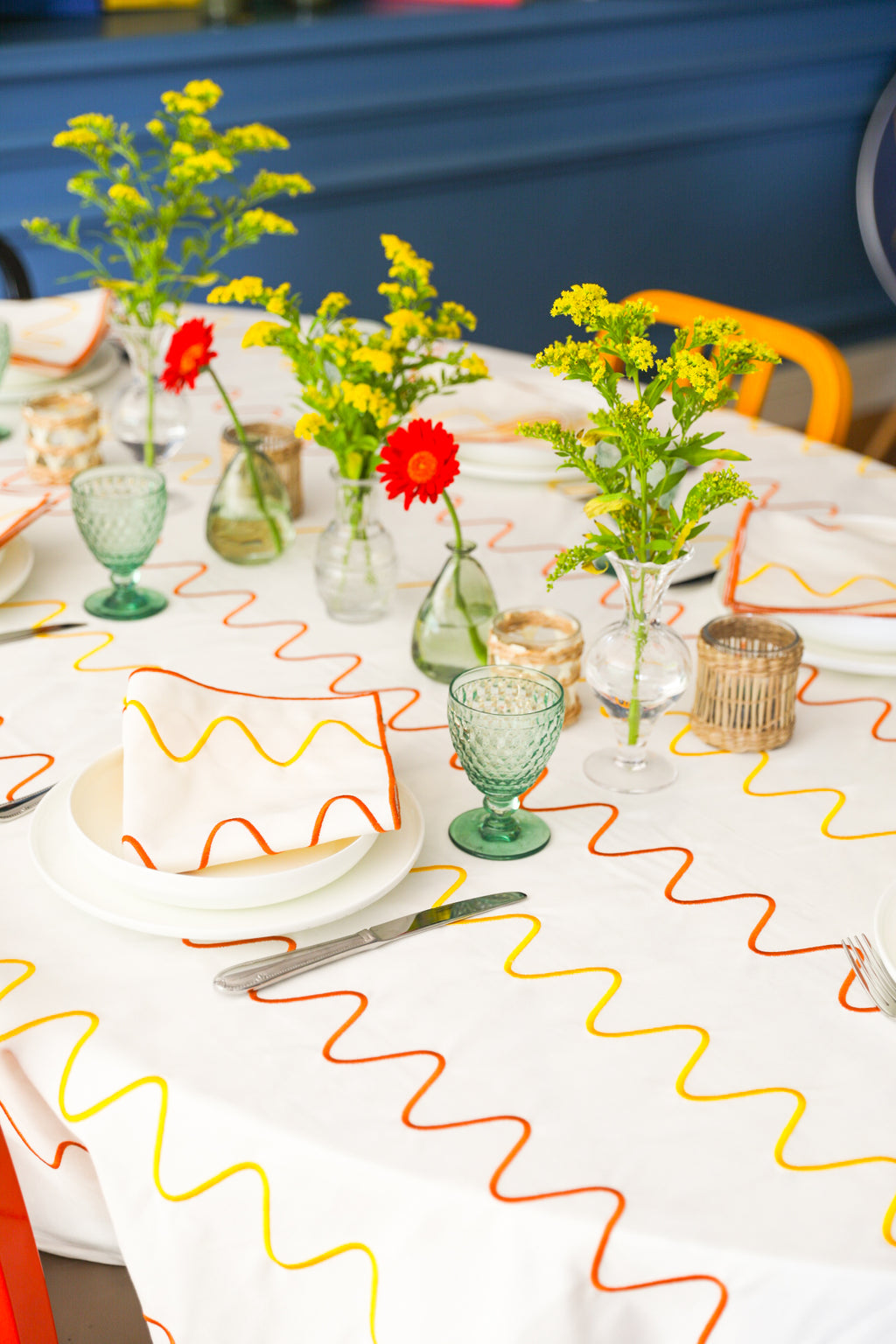 Colorful Gingham Tablecloth
