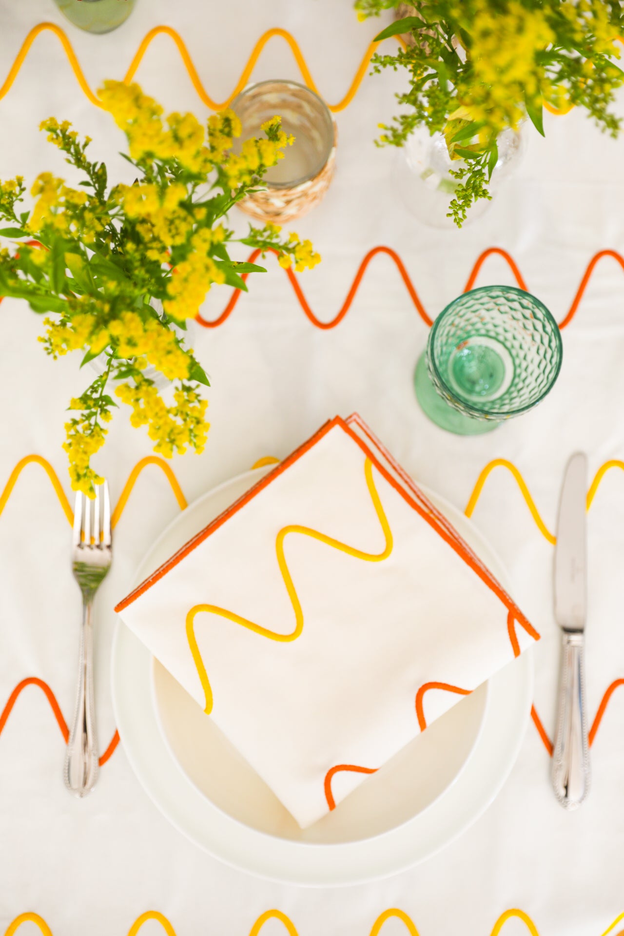Green Wave Napkin (Set of 2)