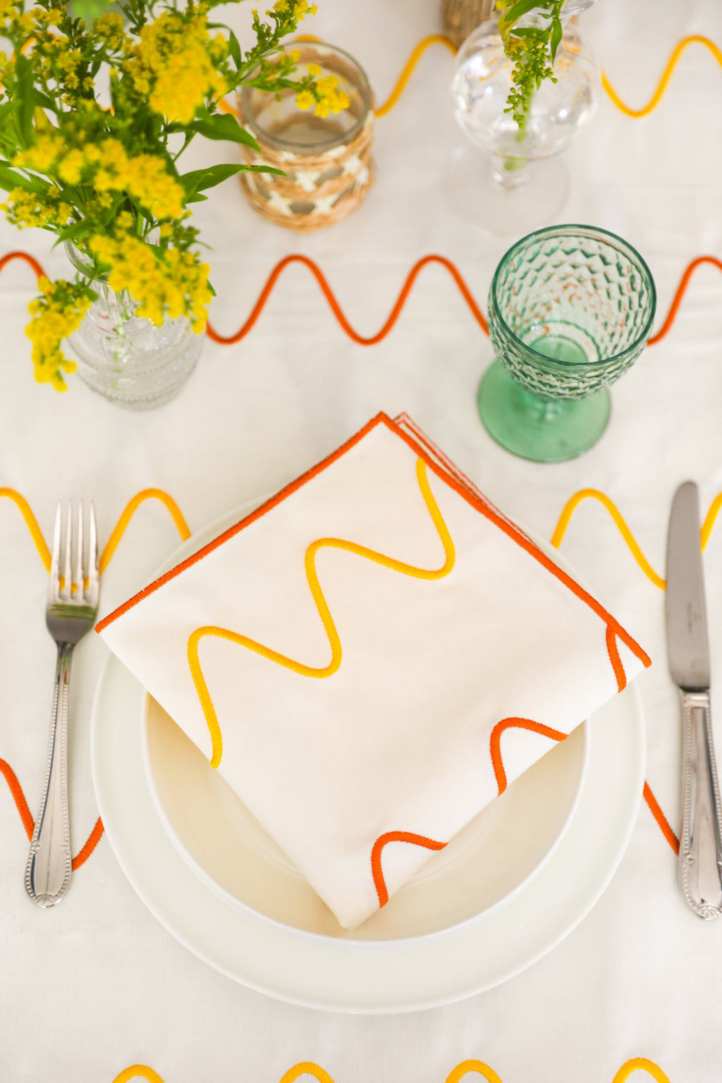 Green Wave Napkin (Set of 2)