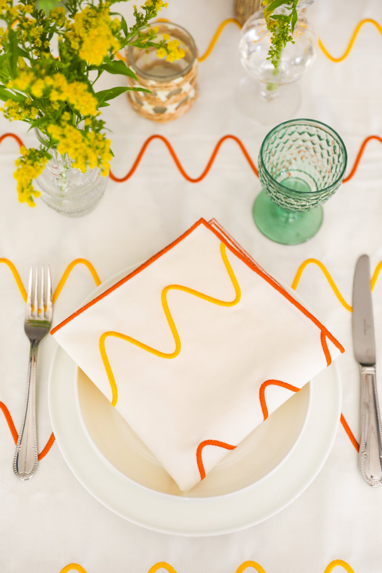 Green Wave Napkin (Set of 2)