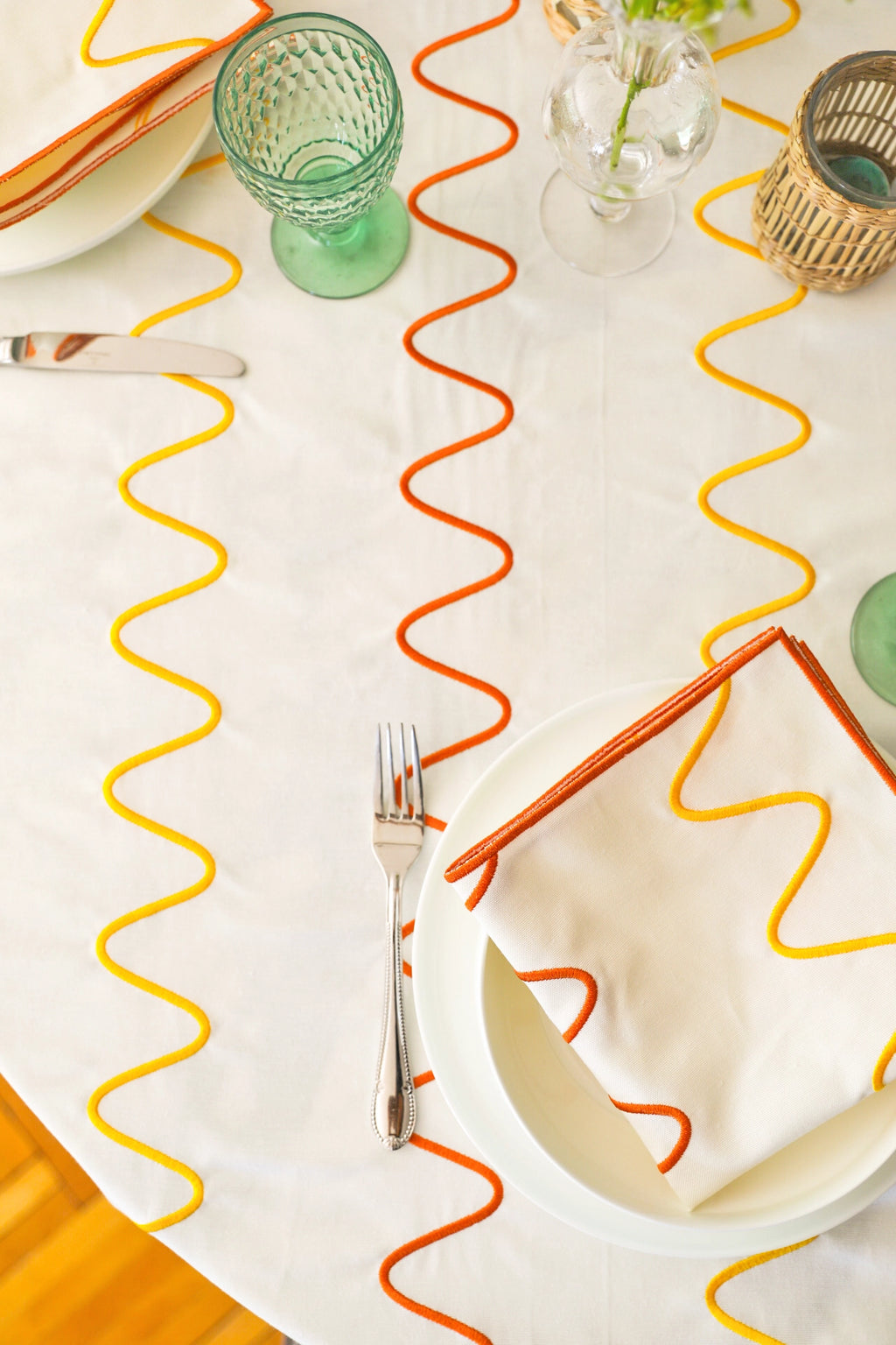 Colorful Gingham Tablecloth