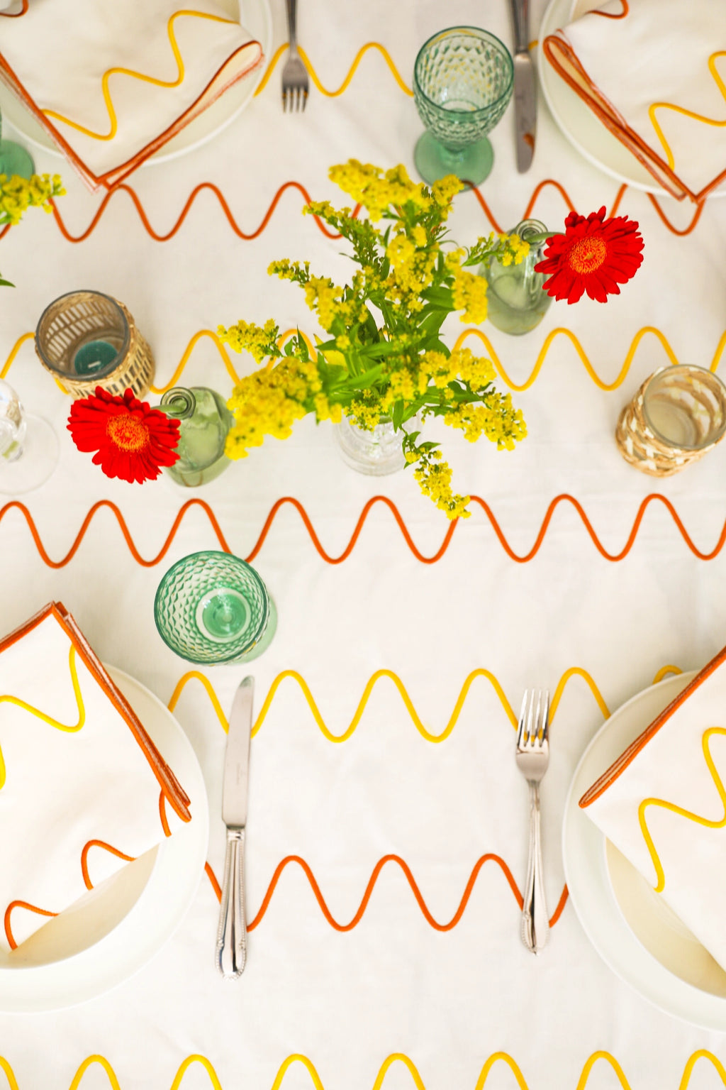 Colorful Gingham Tablecloth
