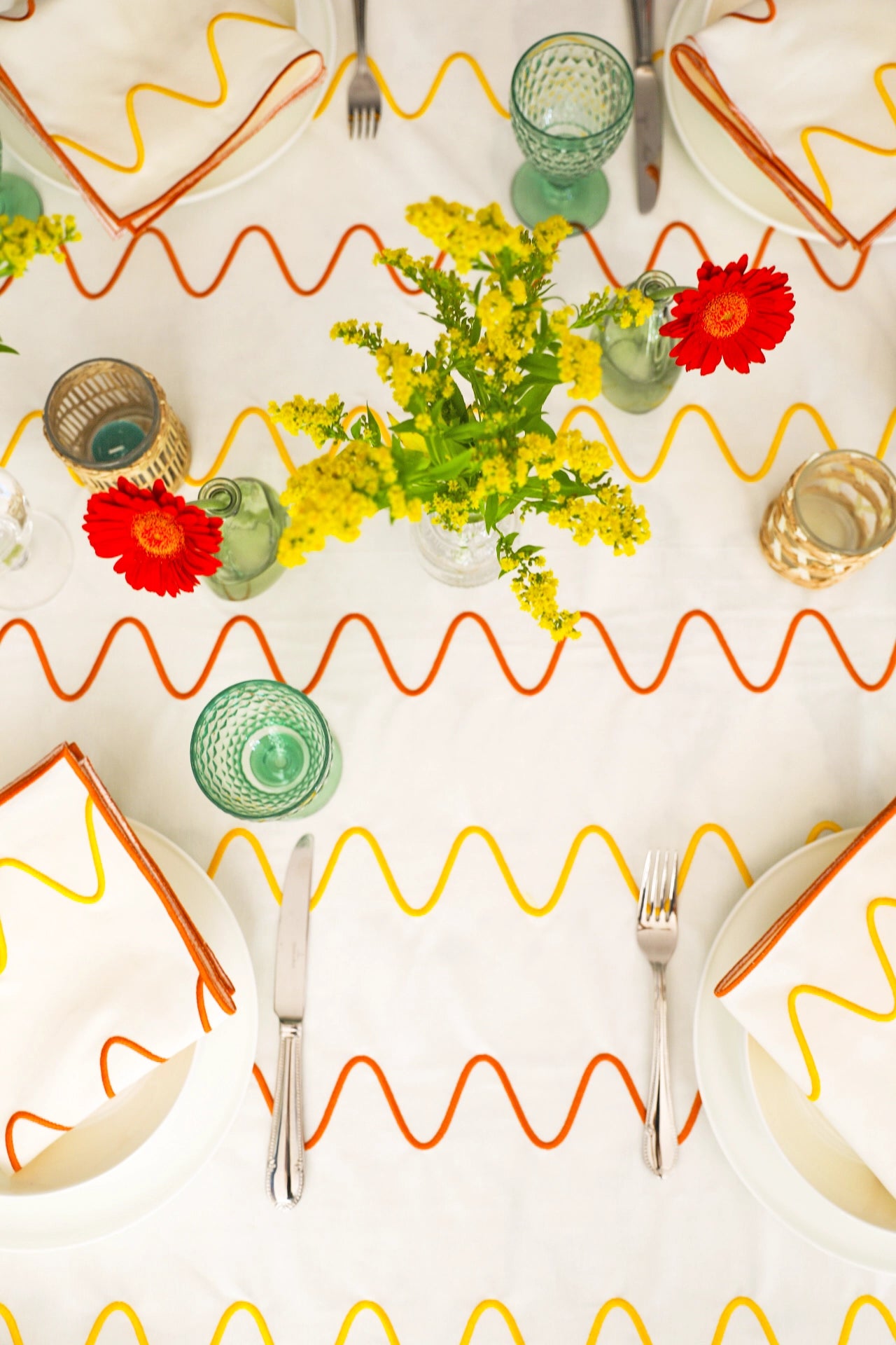 Colorful Gingham Tablecloth