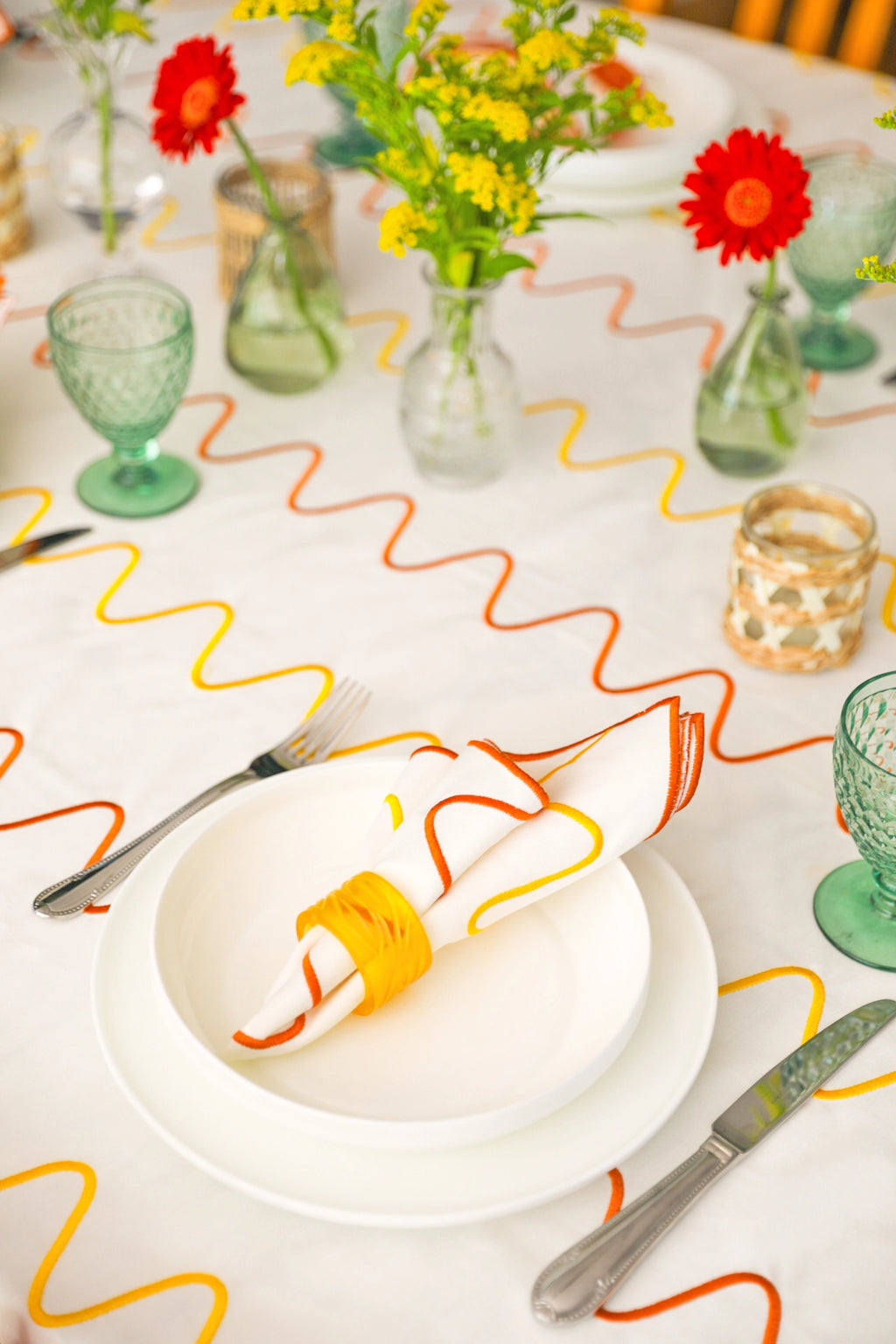 Green Wave Napkin (Set of 2)