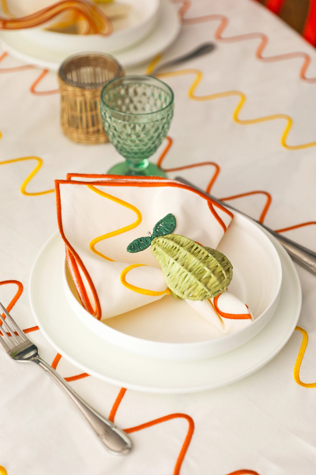 Green Wave Napkin (Set of 2)