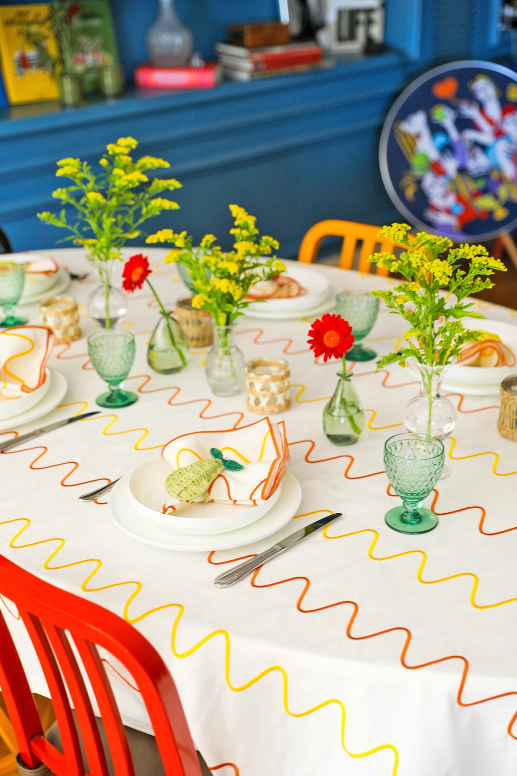 Colorful Gingham Tablecloth