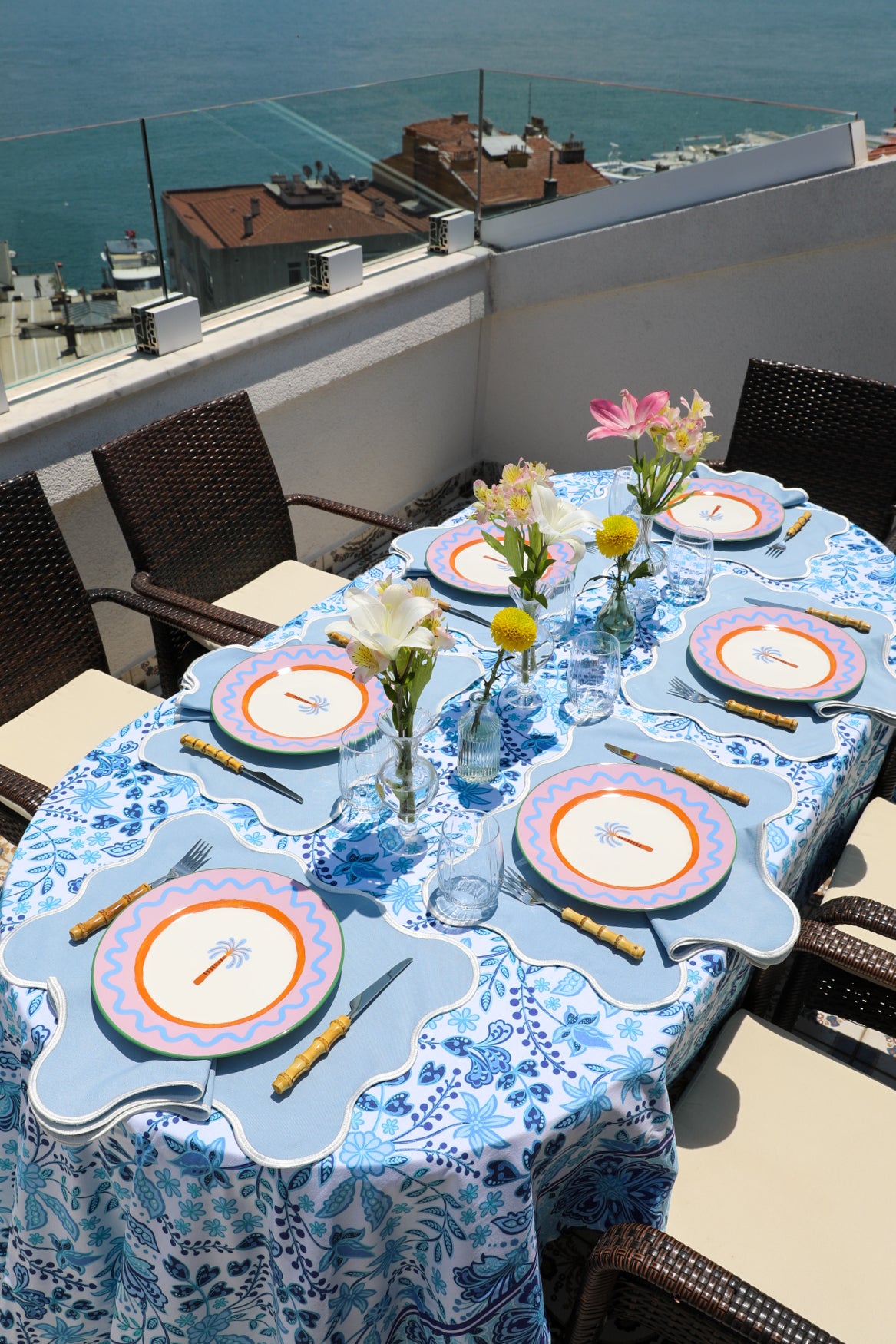 Ebony Toile Tablecloth