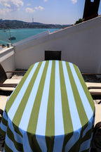 Olive & Blue Stripes