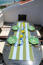 Olive & Blue  Stripes