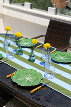 Olive & Blue  Stripes