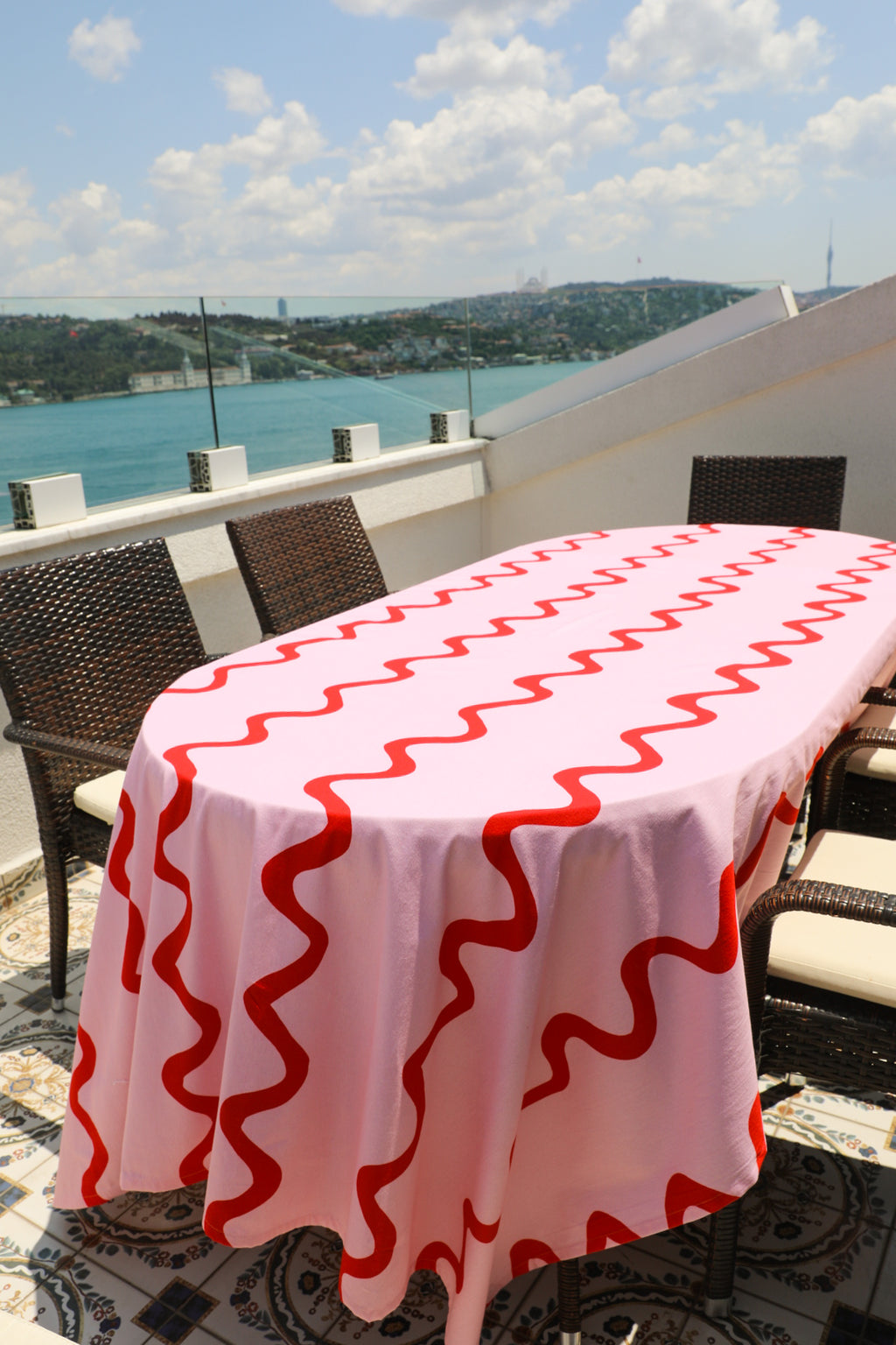 Ebony Toile Tablecloth