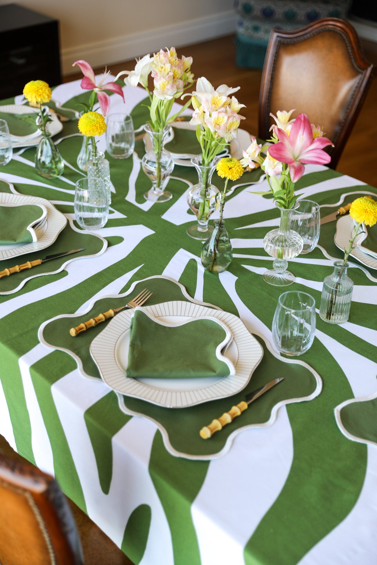 Ebony Toile Tablecloth