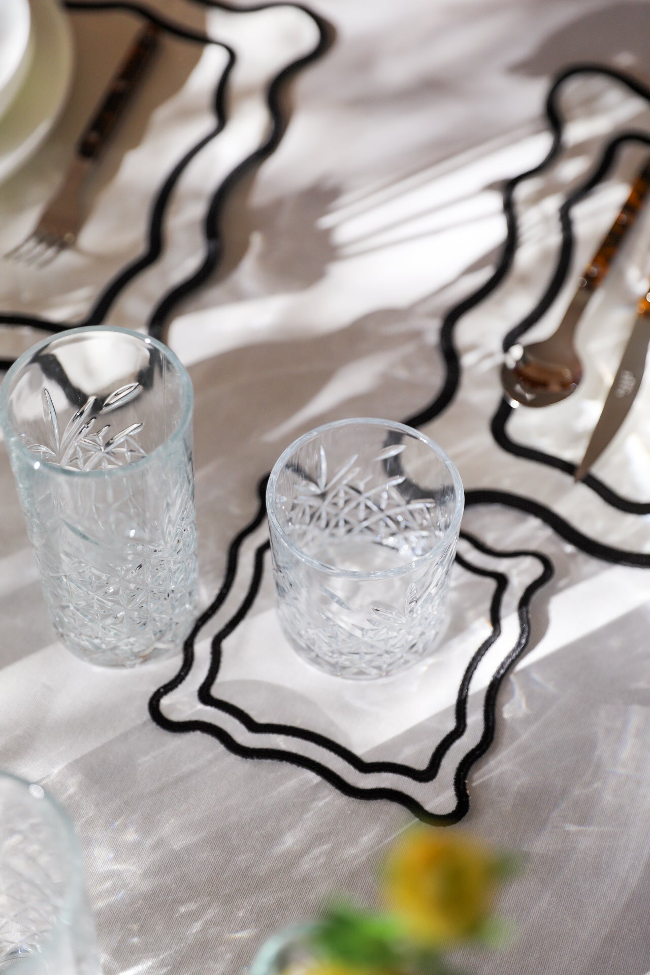 Black Wave 4'lü Bardak Altlığı