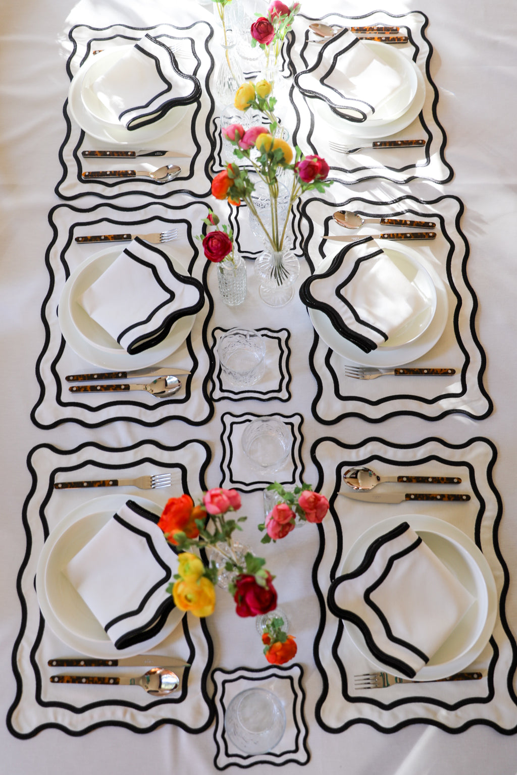 Green Wave Placemat + Napkin