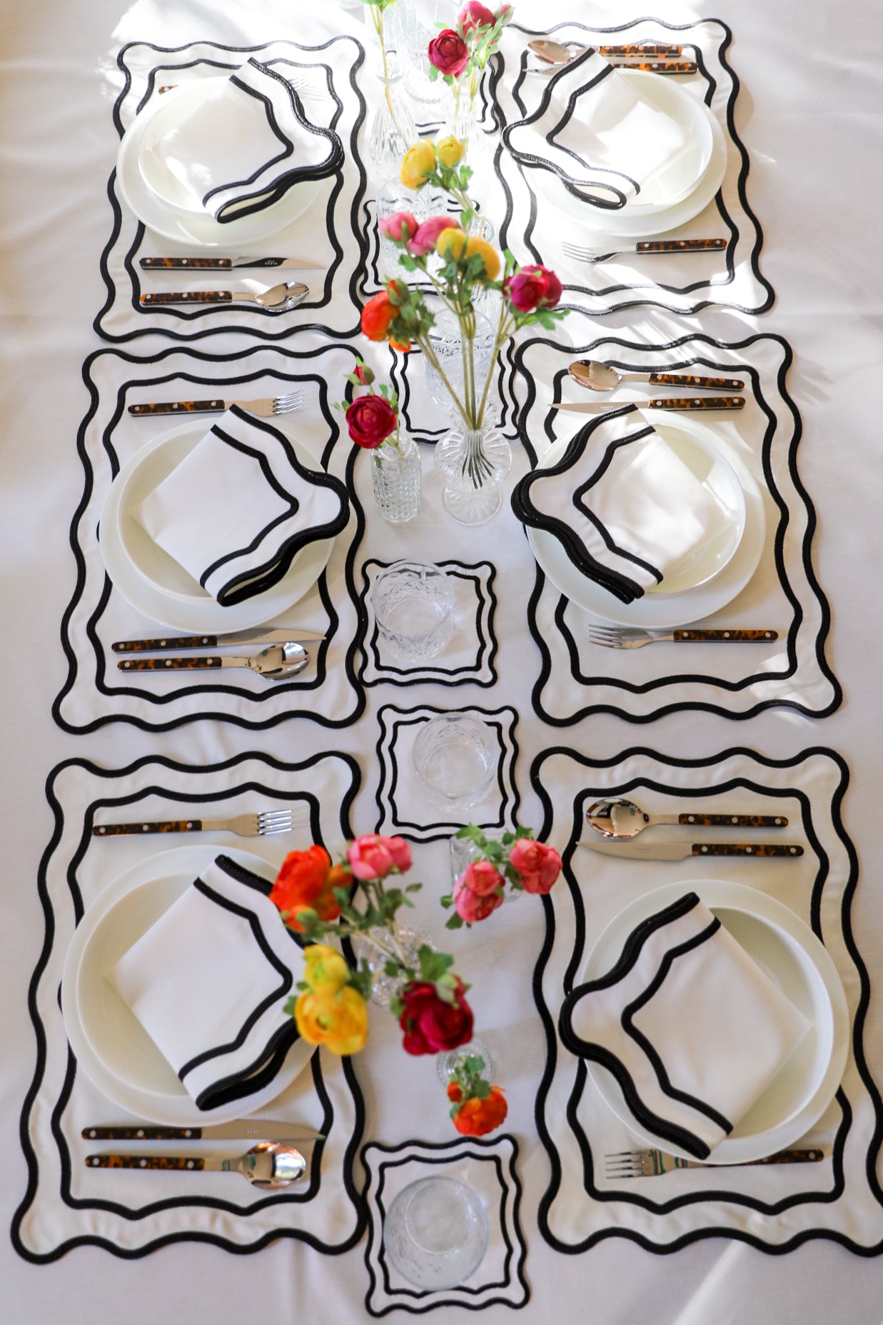 Green Wave Placemat + Napkin