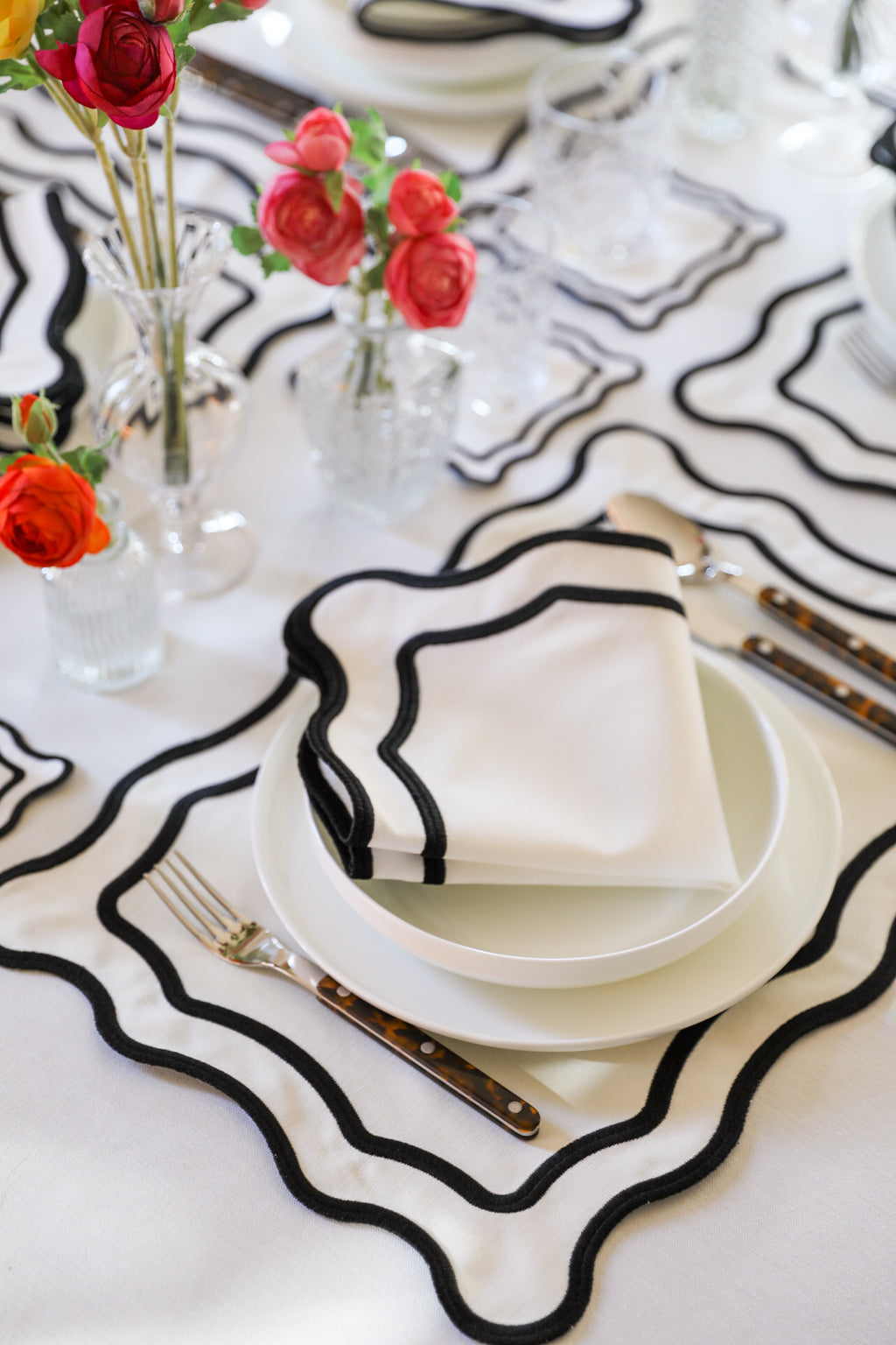 Green Wave Placemat + Napkin