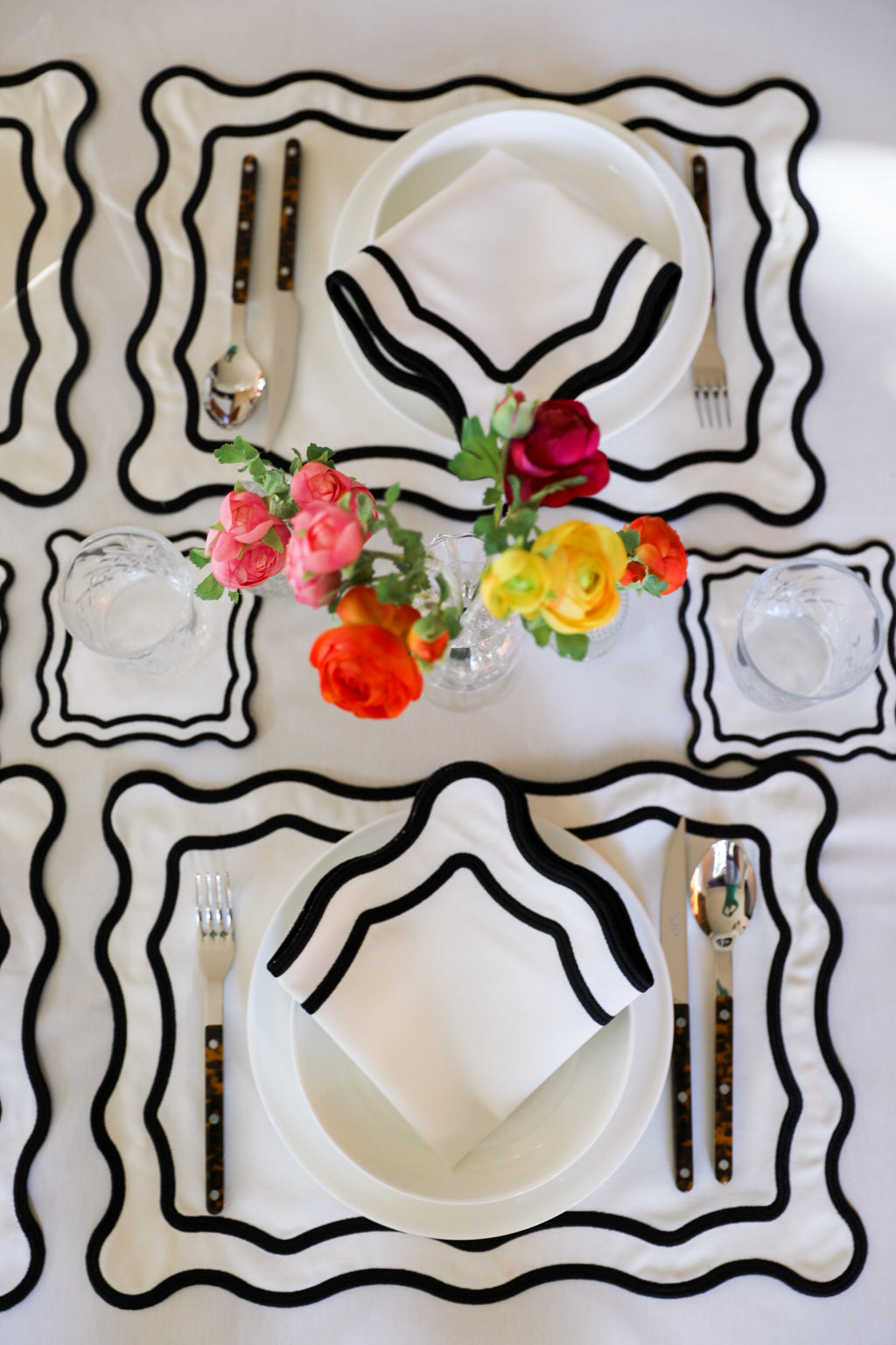 Green Wave Placemat + Napkin