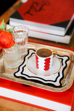 Black Wave 4'lü Bardak Altlığı