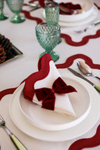 Bordo Kurdele Peçete Halkası (4'lü)