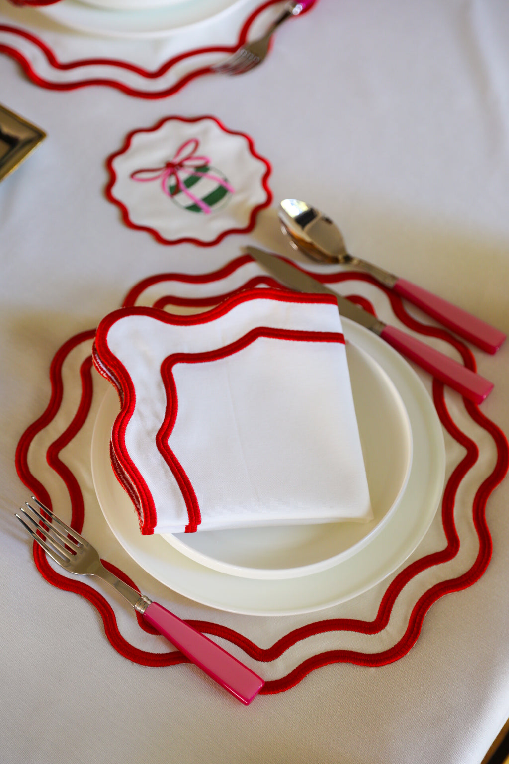 Pink Wave Napkin (Set of 2)