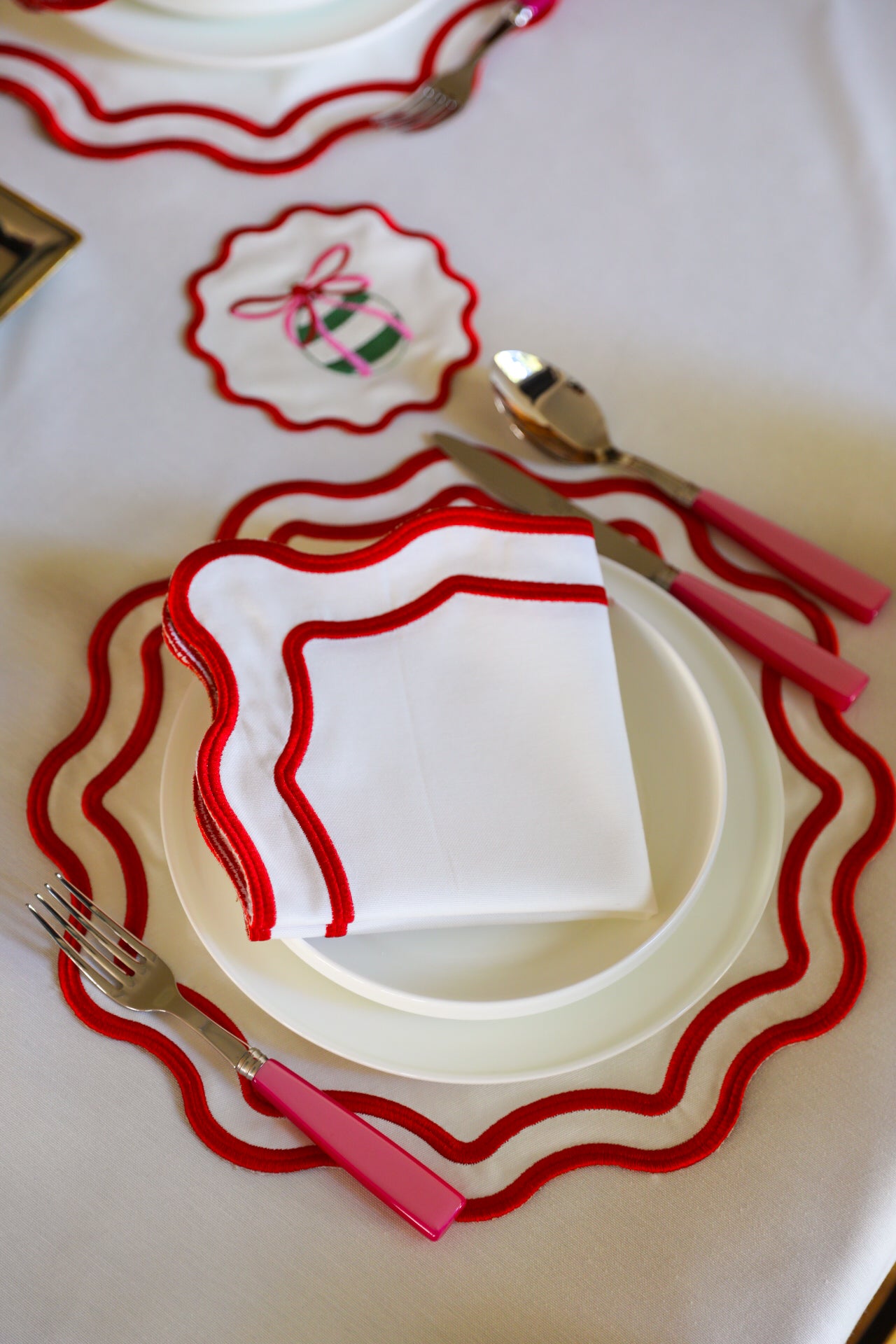 Pink Wave Napkin (Set of 2)