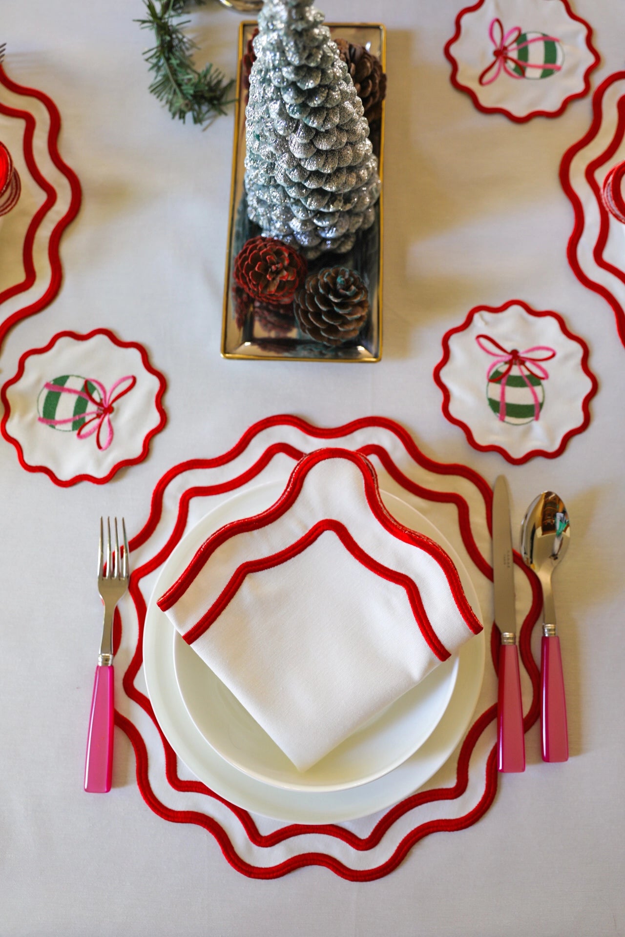 Pink Wave Napkin (Set of 2)