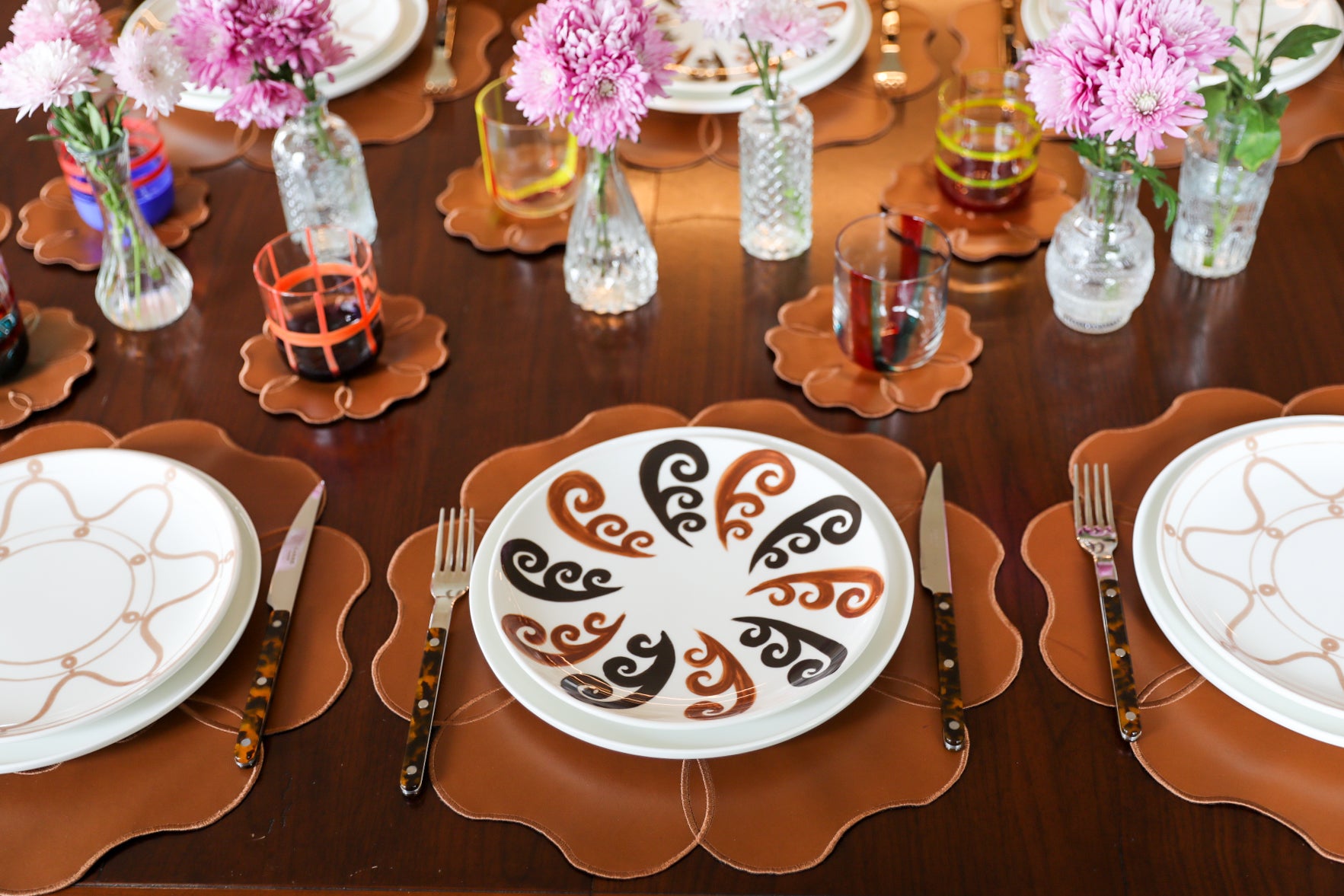 Leather Camellia 4'lü Set