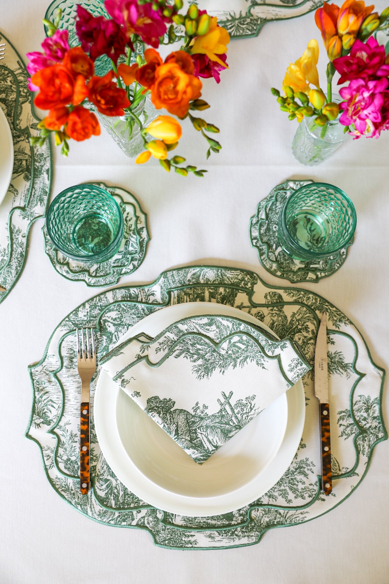 Emerald Toile 4'lü Bardak Altlığı