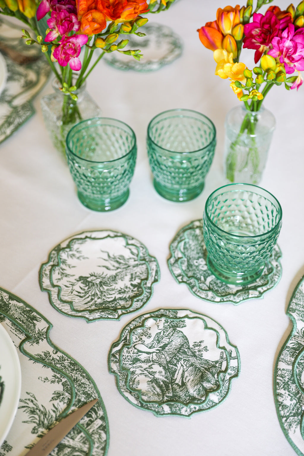 Emerald Toile 4'lü Bardak Altlığı