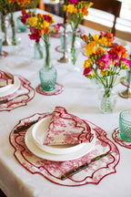 Lilly Red Scallop Napkin (Set of 2)