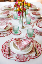 Lilly Red Scallop Napkin (Set of 2)