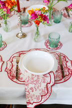 Lilly Red Scallop Napkin (Set of 2)