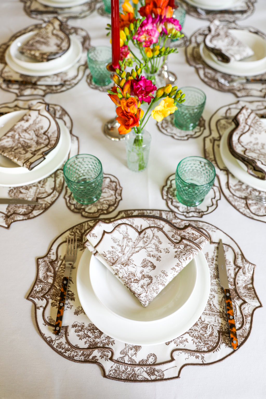 Green Wave Placemat + Napkin