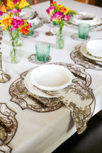 Chestnut Toile 2'li Amerikan Servisi
