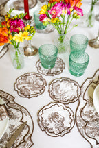 Chestnut Toile 4'lü Bardak Altlığı