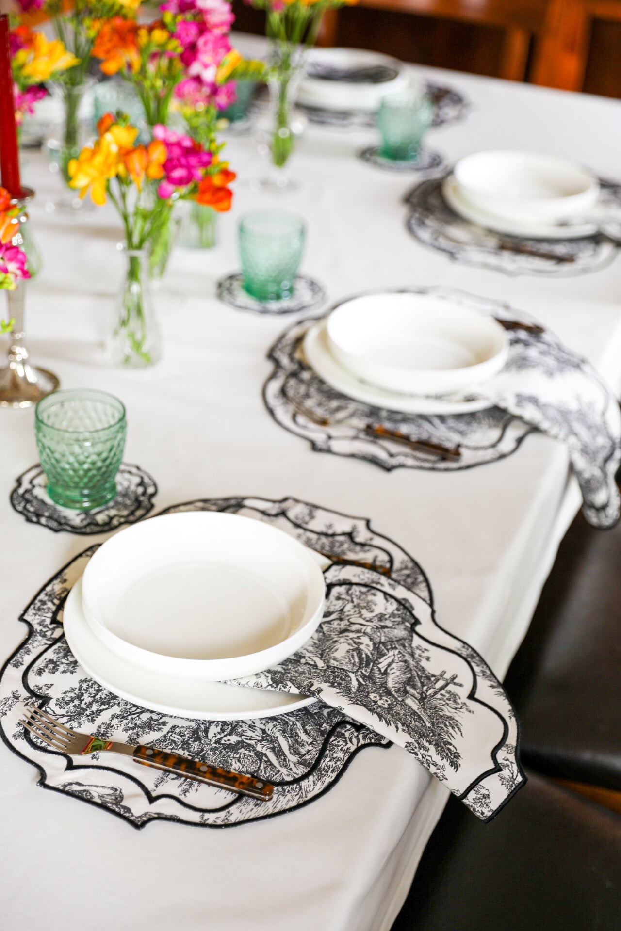 Green Wave Placemat + Napkin