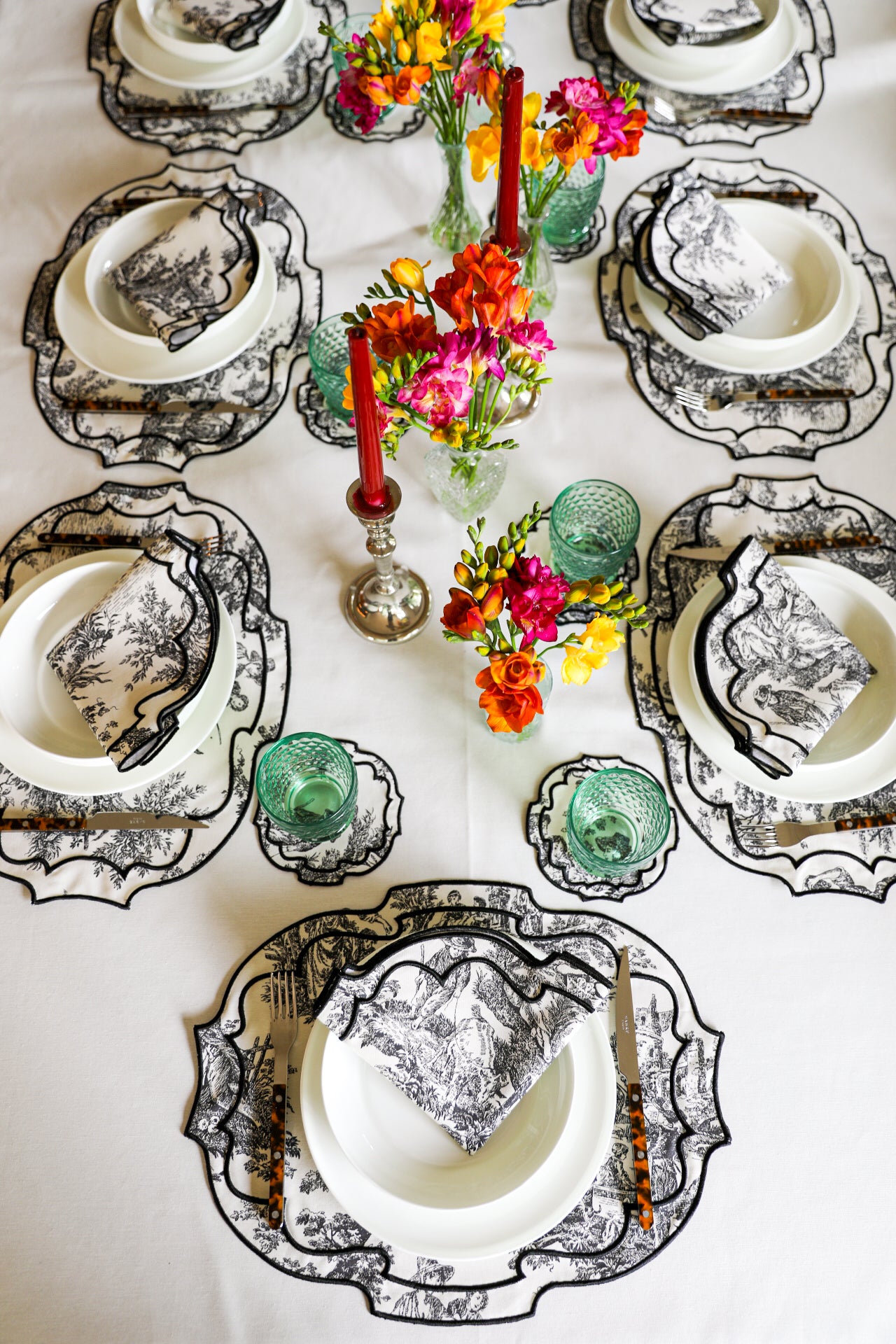 Green Wave Placemat + Napkin