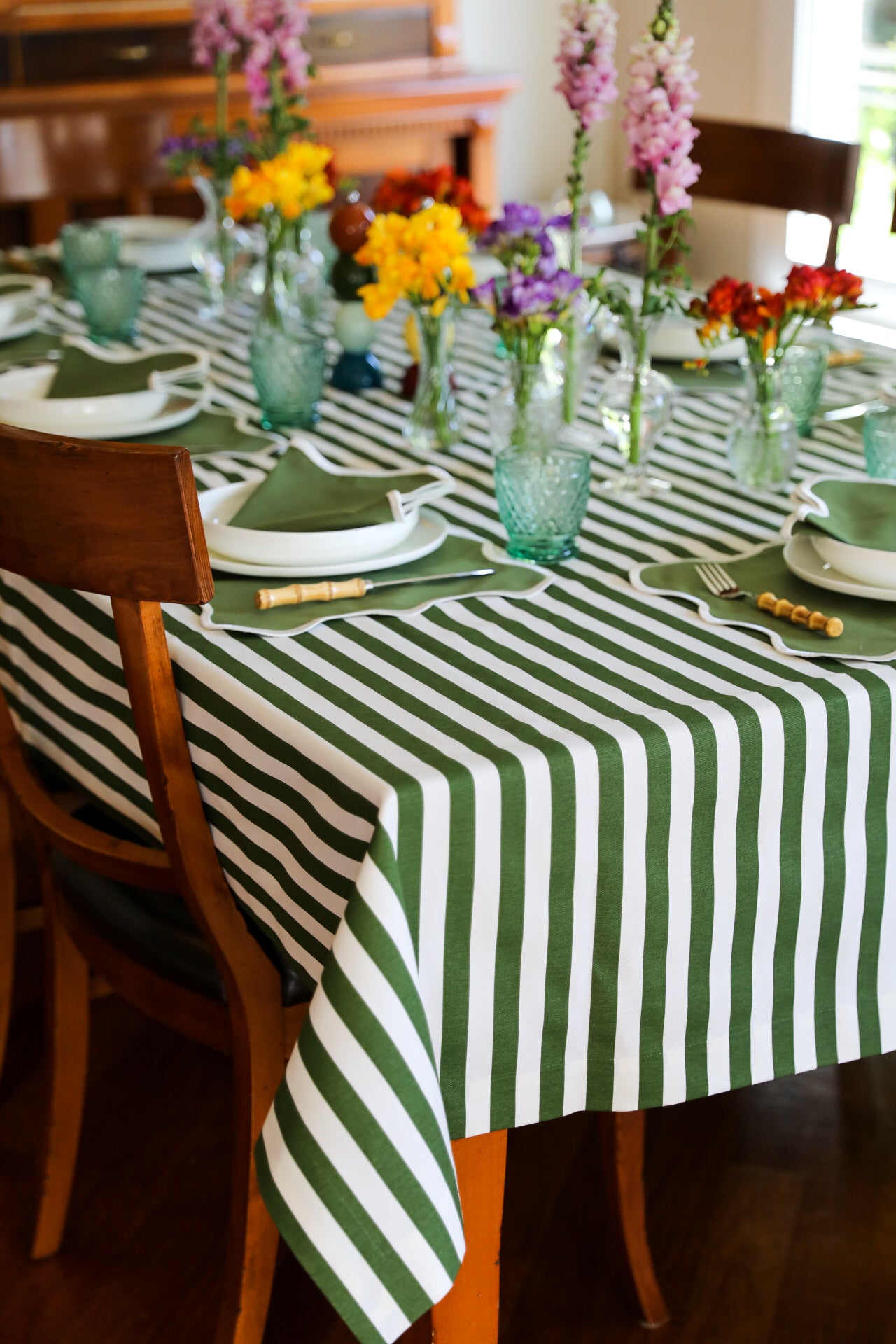 Ebony Toile Tablecloth