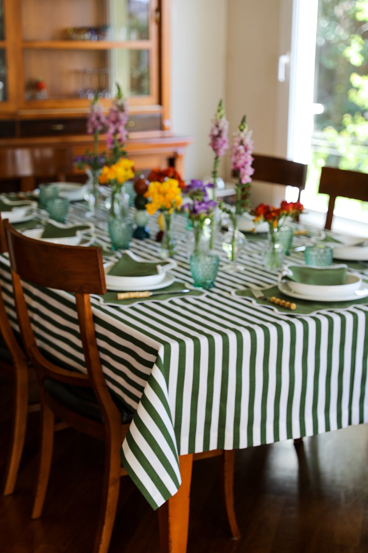 Ebony Toile Tablecloth