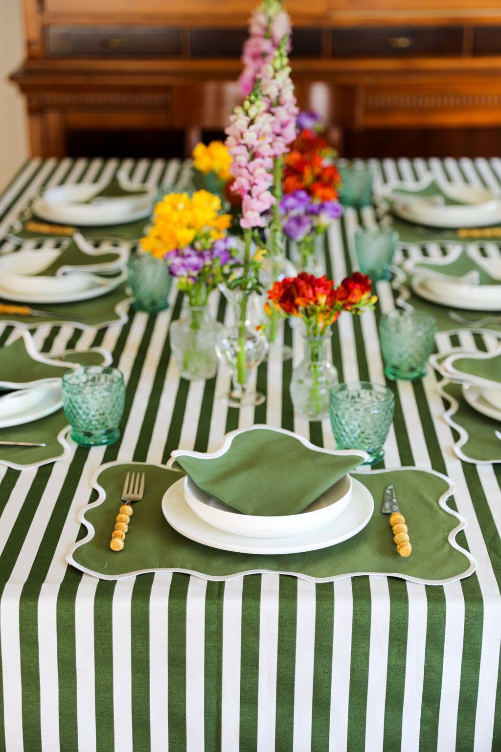 Ebony Toile Tablecloth