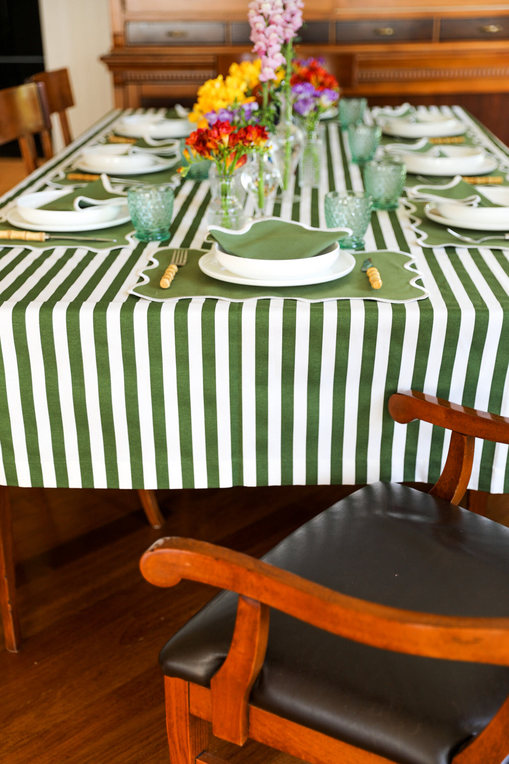 Ebony Toile Tablecloth
