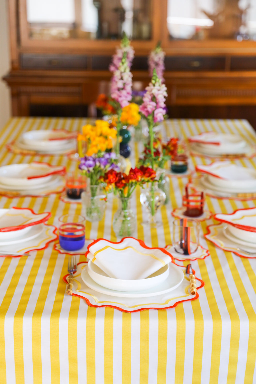 Ebony Toile Tablecloth