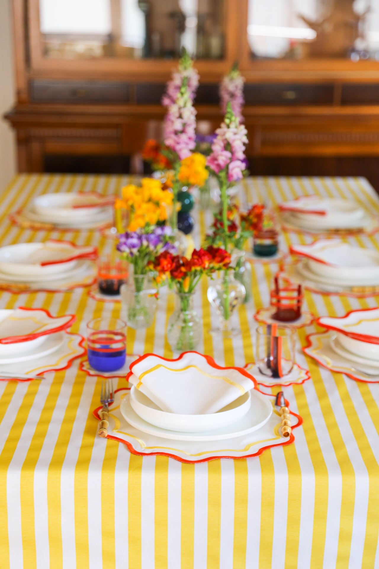 Ebony Toile Tablecloth