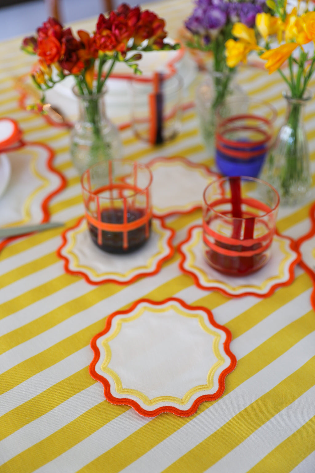 Green Wave Cocktail Napkin (Set of 4)
