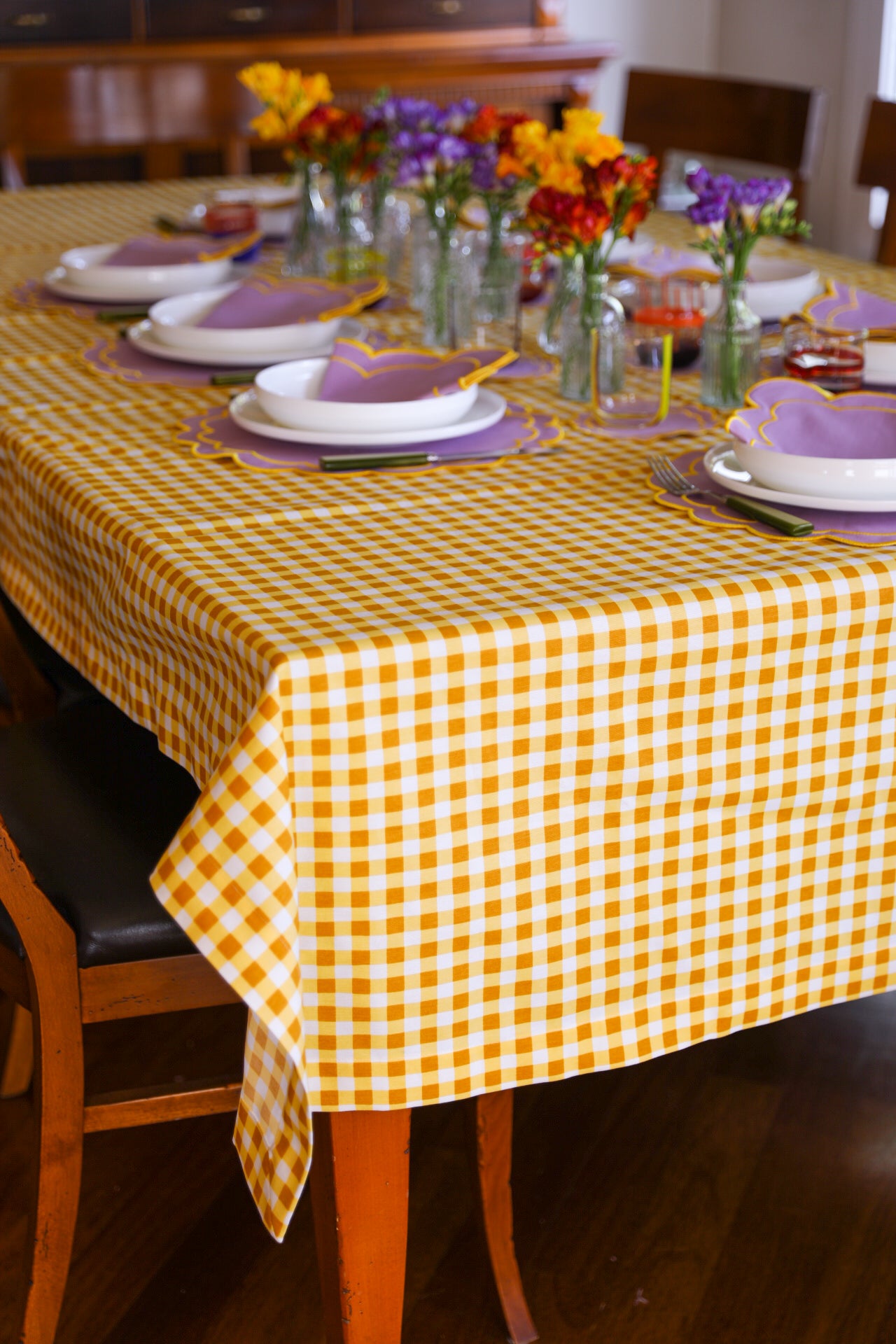 Ebony Toile Tablecloth