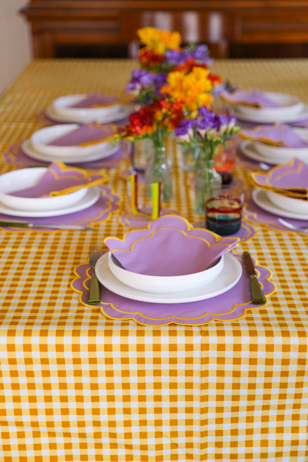 Ebony Toile Tablecloth